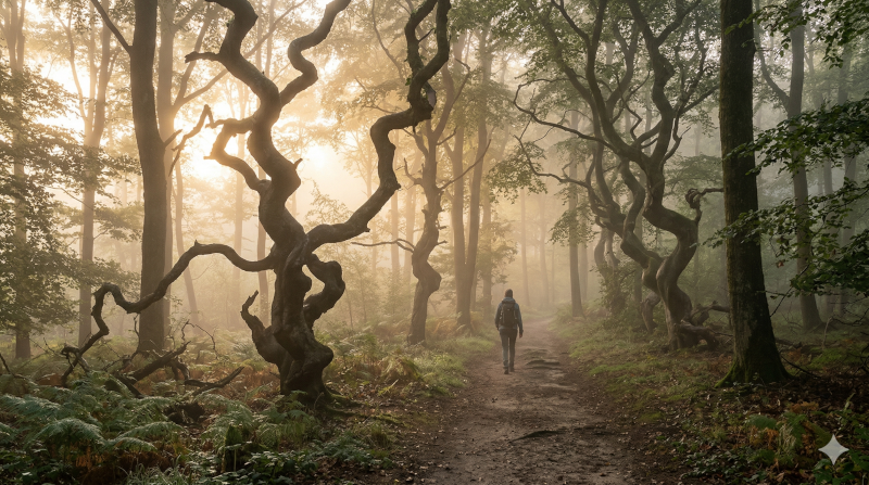 Promenade matinale dans la forêt des Faux de Verzy